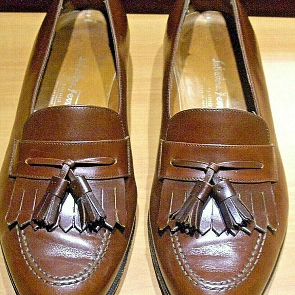 Salvatore Ferragamo Mens Leather Shoes, size 10 main image 6